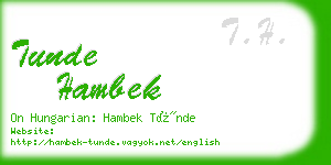 tunde hambek business card